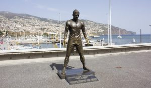 Cristiano Ronaldo statue soccer player